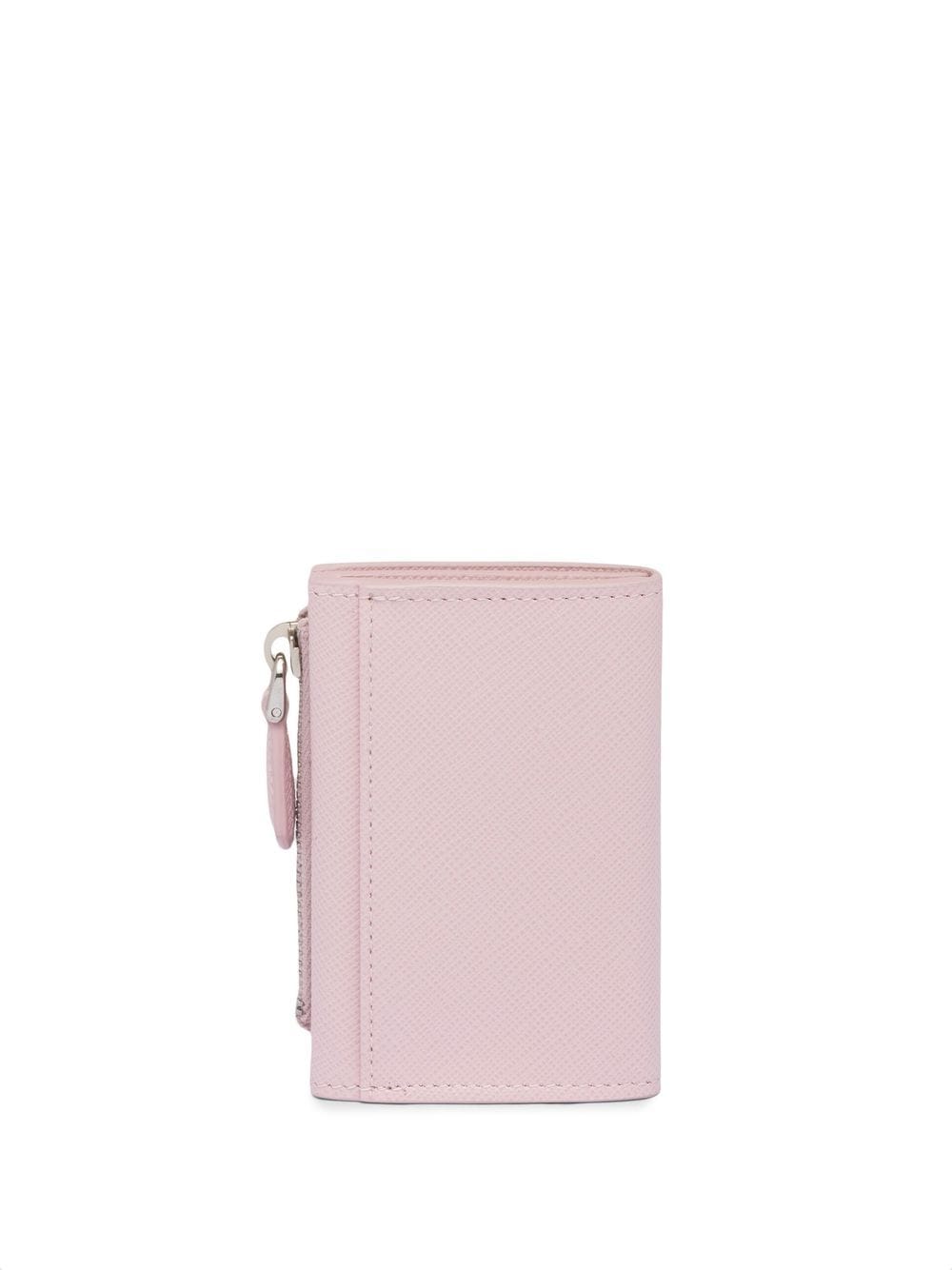 Shop Prada Logo-plaque Leather Cardholder In Pink