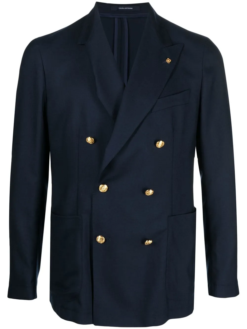 Tagliatore Double-breasted Button Blazer In Blau