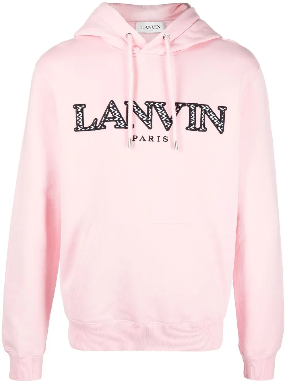 

Lanvin embroidered-logo cotton hoodie - Pink