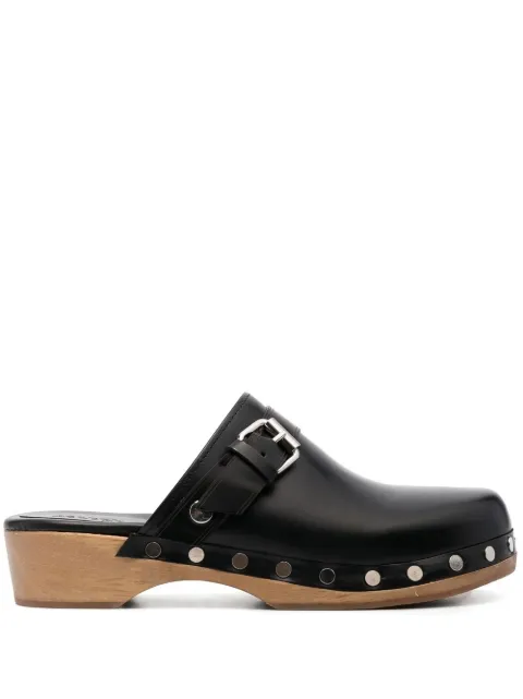 ISABEL MARANT Clog de couro com tachas