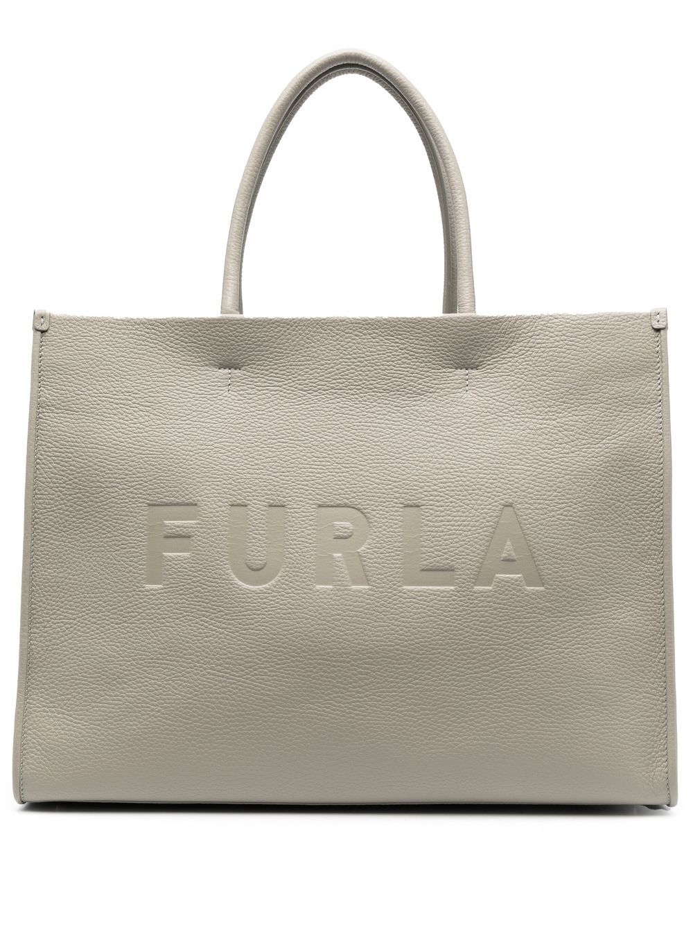 

Furla debossed-logo bit tote bag - Grey