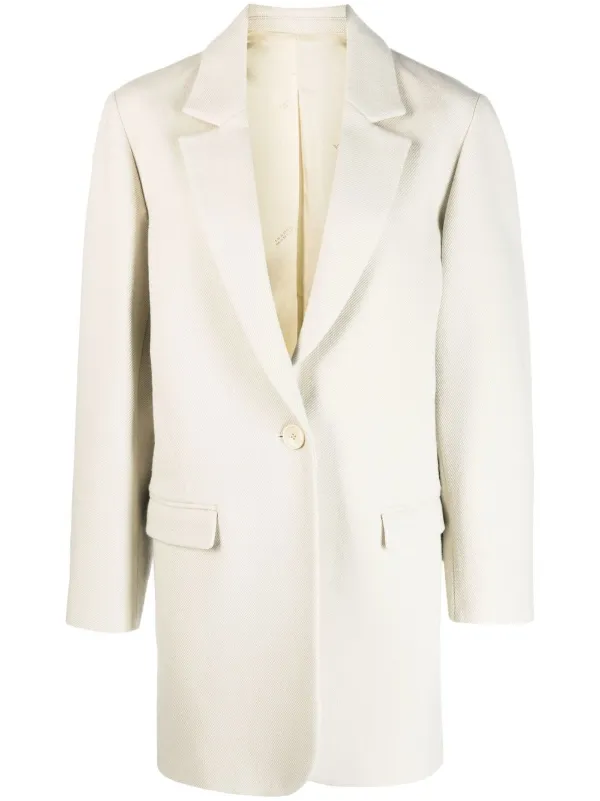 ISABEL MARANT V neck single button Coat Farfetch