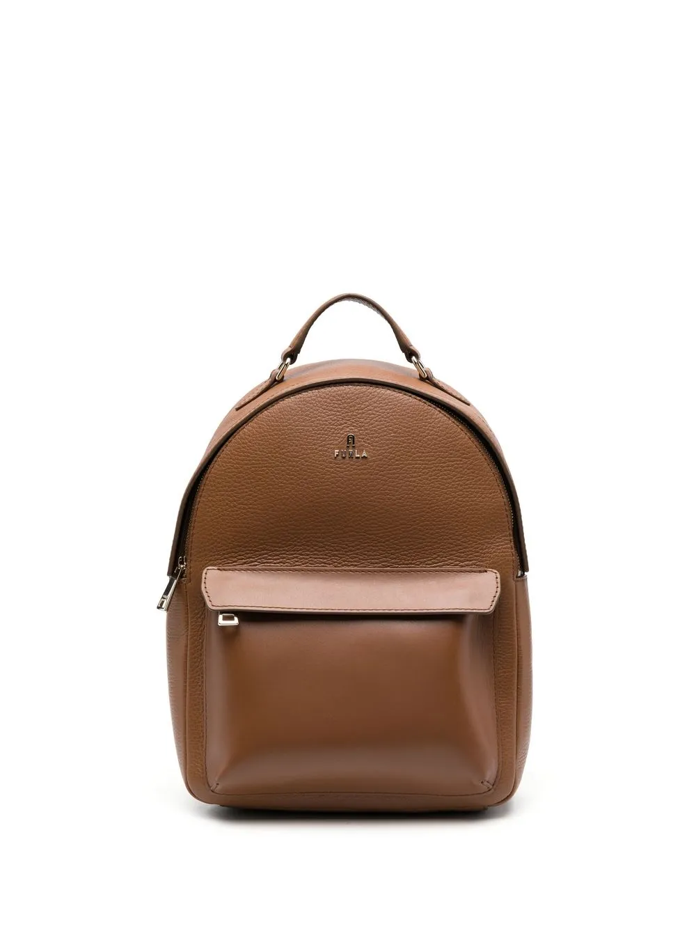 

Furla one-tone grained-texture backpack - Brown