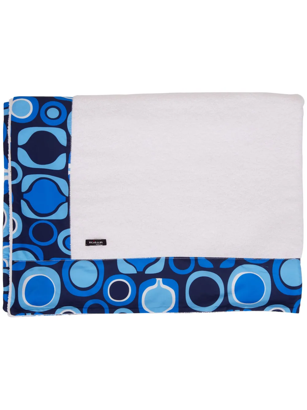 Kiton contrasting border cotton towel - White