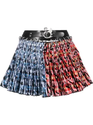 Chopova Lowena Pleated Tartan Mini Skirt - Farfetch