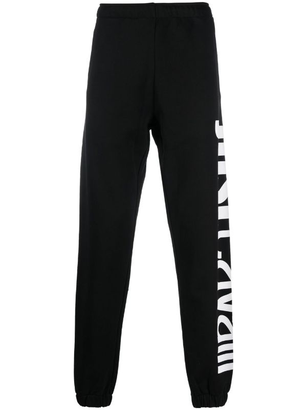 Black cotton full clearance length track pant