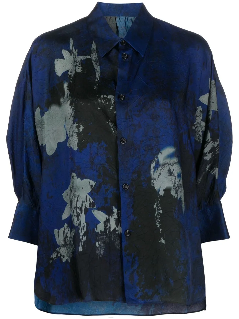 

Y's abstract-print shirt - Azul