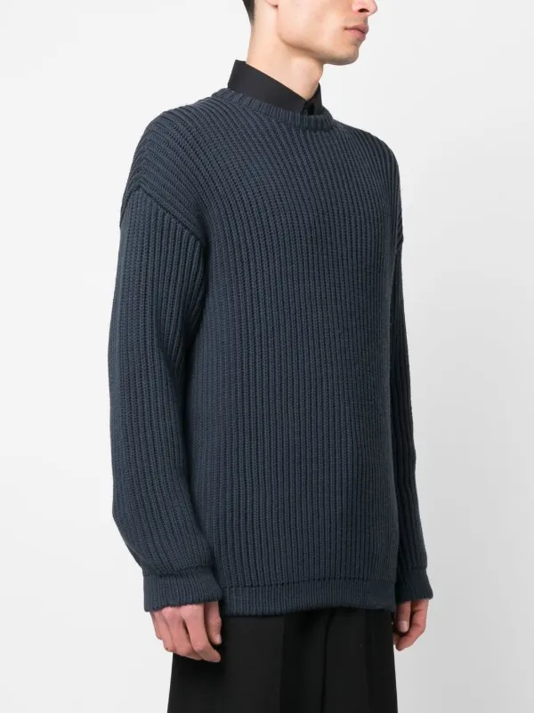 Giorgio Armani Suéter De Tricô Pesado | Azul | FARFETCH BR