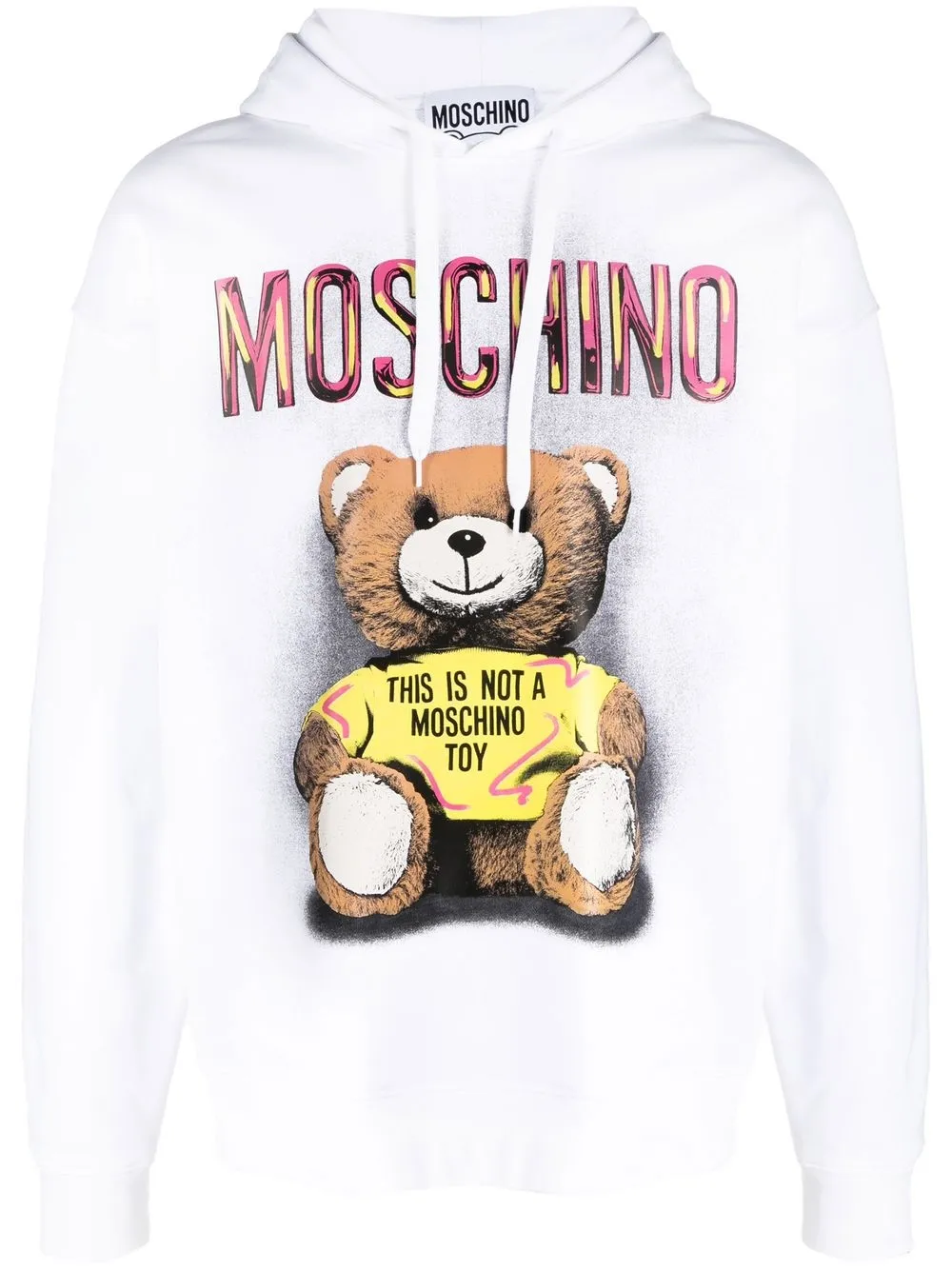 

Moschino graphic logo print hoodie - White