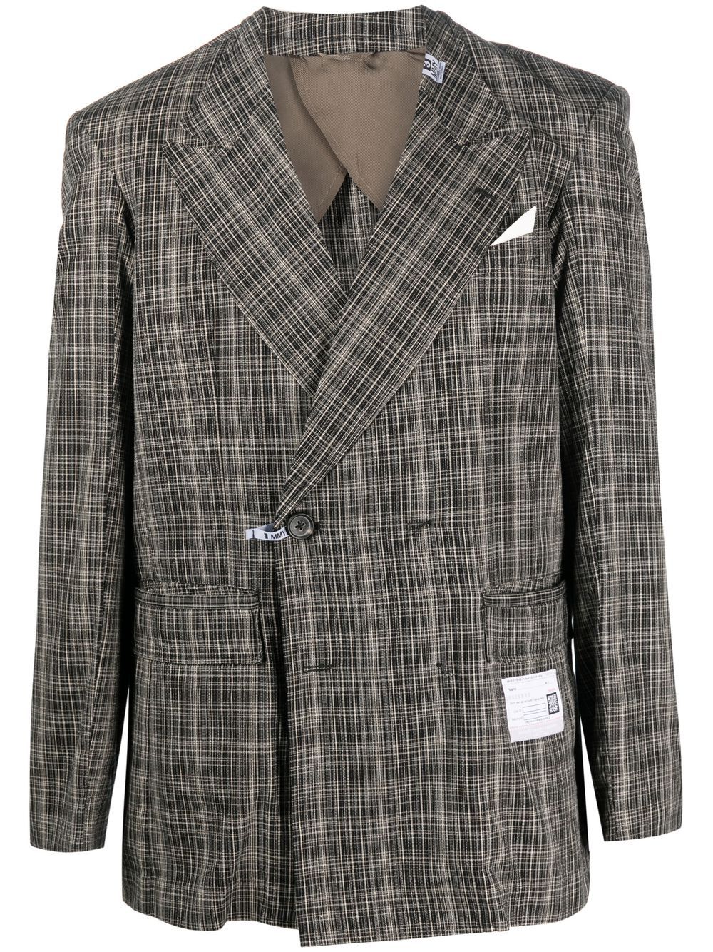 

Maison Mihara Yasuhiro checked-pattern blazer - Black