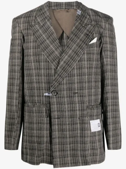 Maison MIHARA YASUHIRO blazer con cuadros estampados