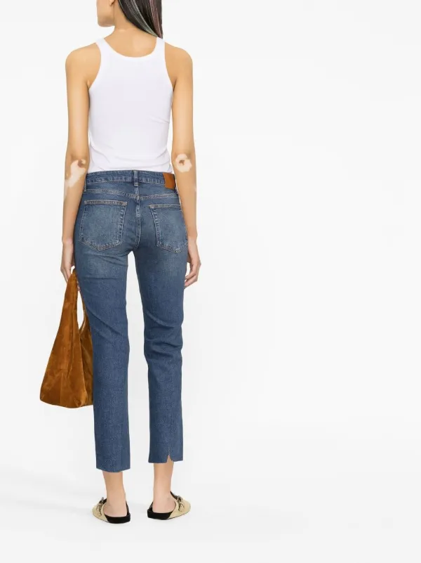 Raw edge hot sale cropped jeans