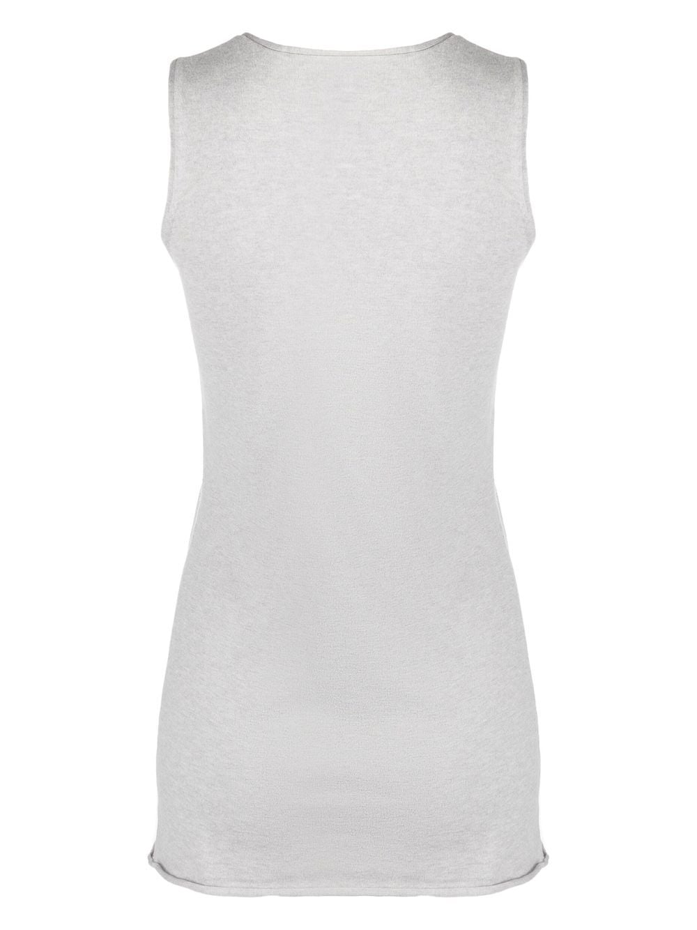 Allude Fijngeribbelde tanktop - Grijs