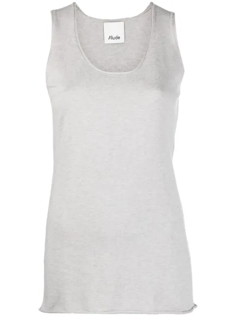 Allude fine-ribbed tank top