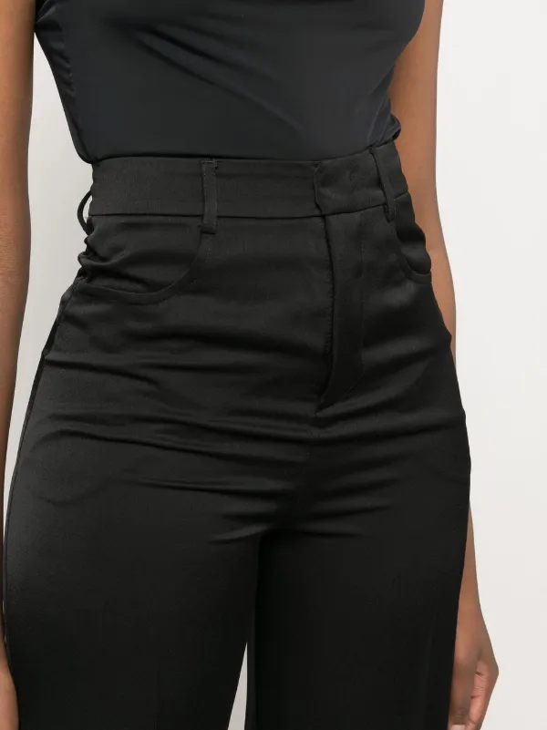 パンツ Blanca Vita Tailored Black Trousers With Elegant Silhouette Blanca Vita Tailored Black Trousers With Elegant Silhouette