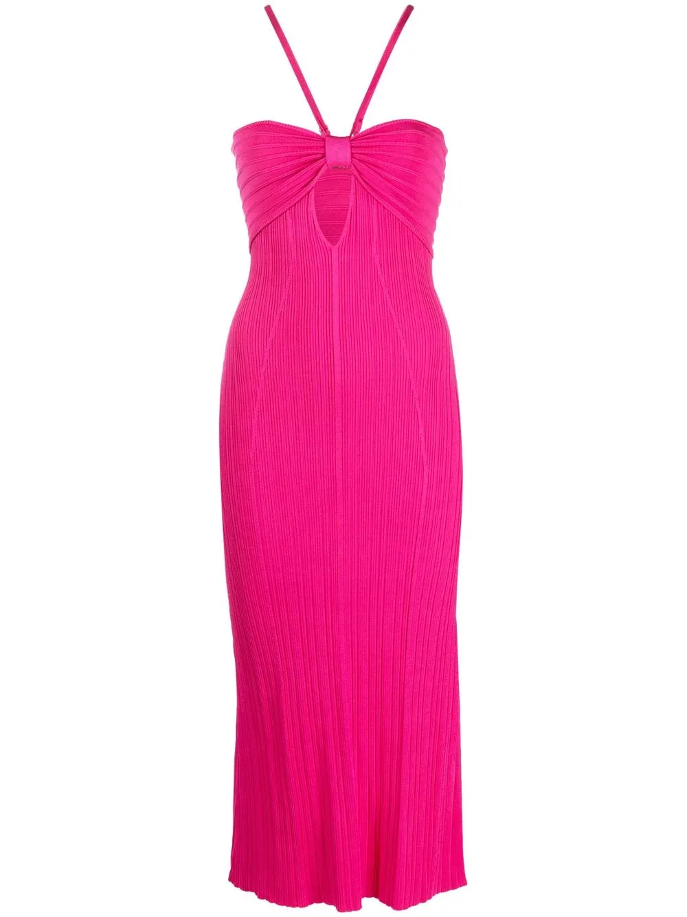 

Cult Gaia rib-knit midi dress - Pink