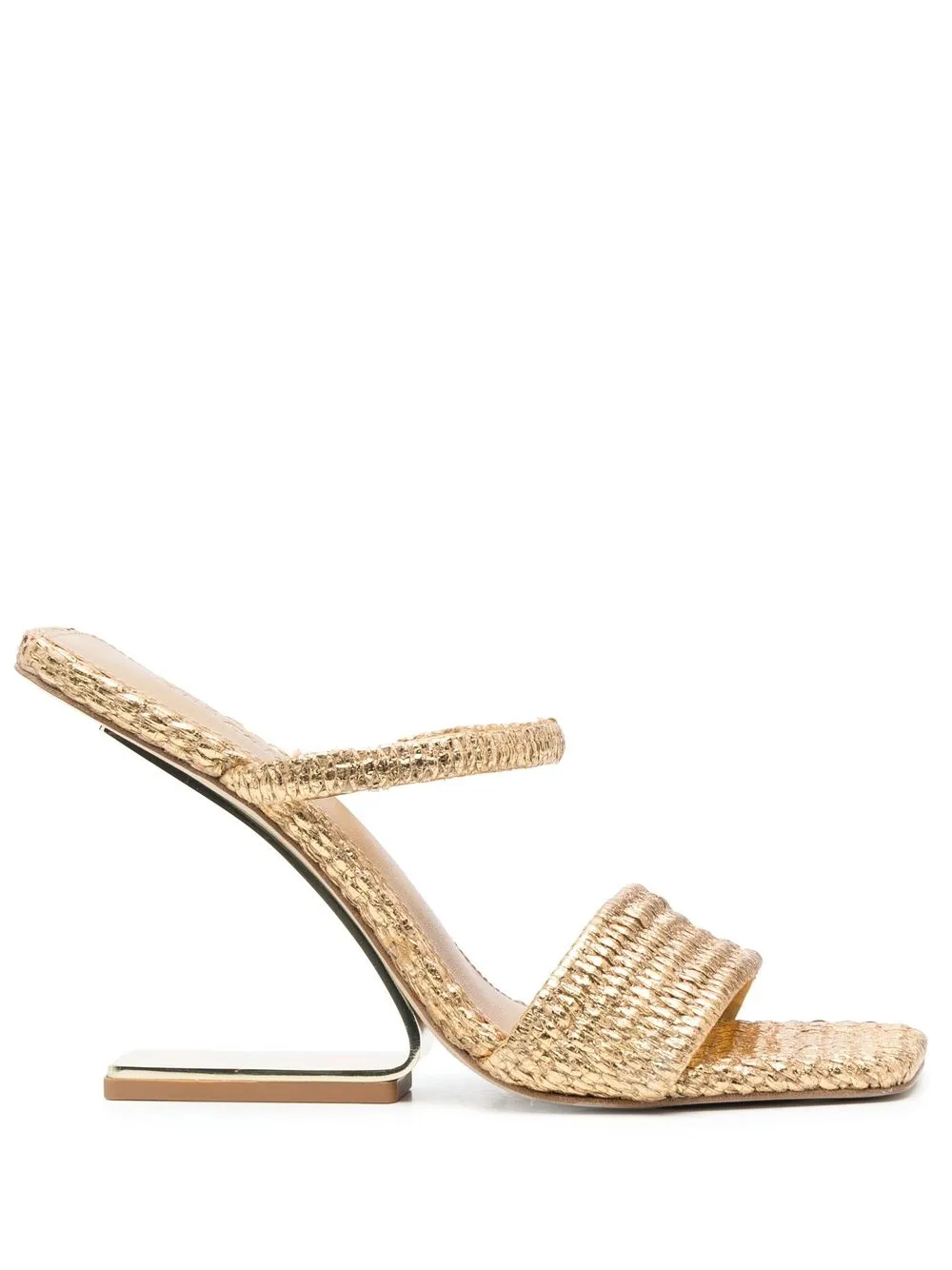 

Cult Gaia woven-detail sandals - Gold