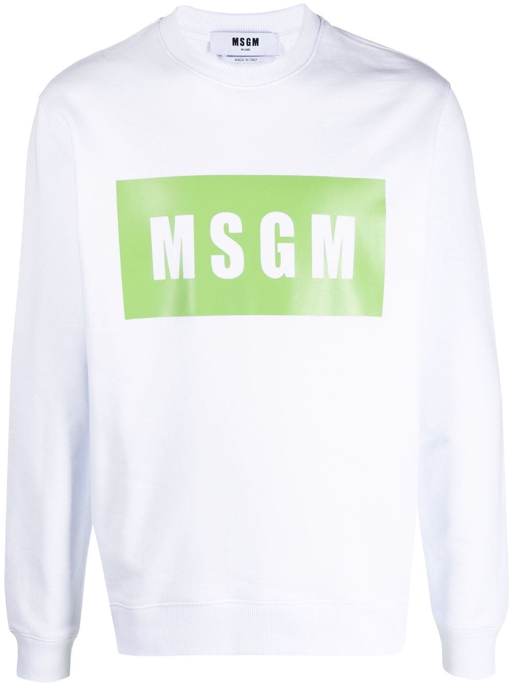 MSGM LOGO-PRINT COTTON SWEATSHIRT