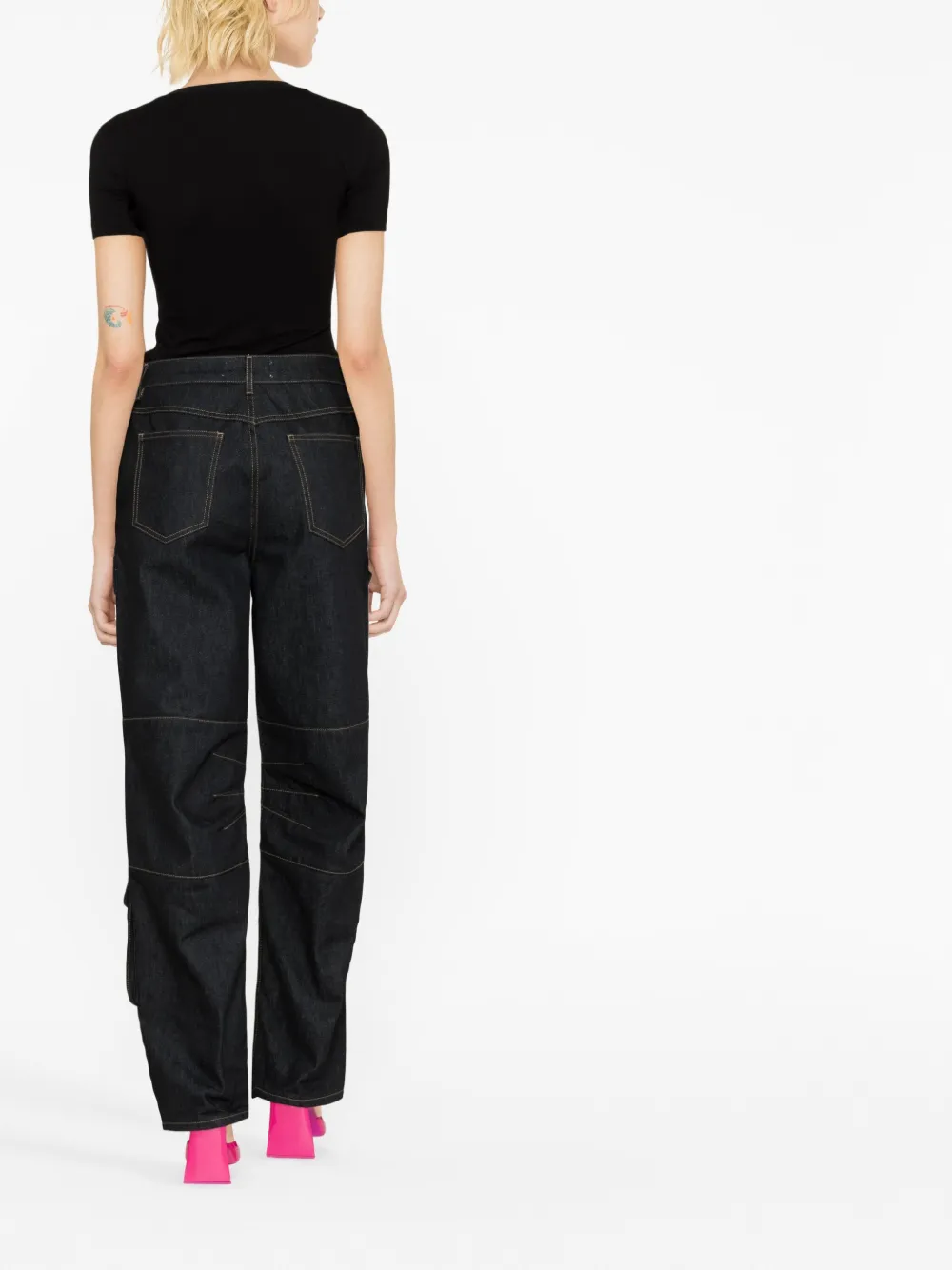 Versace Jeans Couture Logo Print Short-sleeve T-shirt In Black