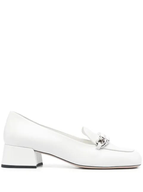 Miu Miu logo-plaque leather loafers