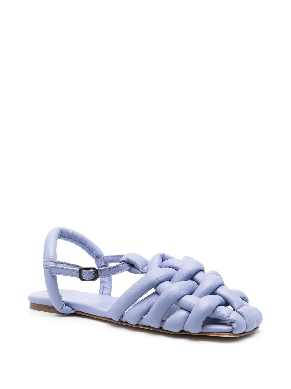 Shop Hereu Cabersa Leather Sandals In Violett