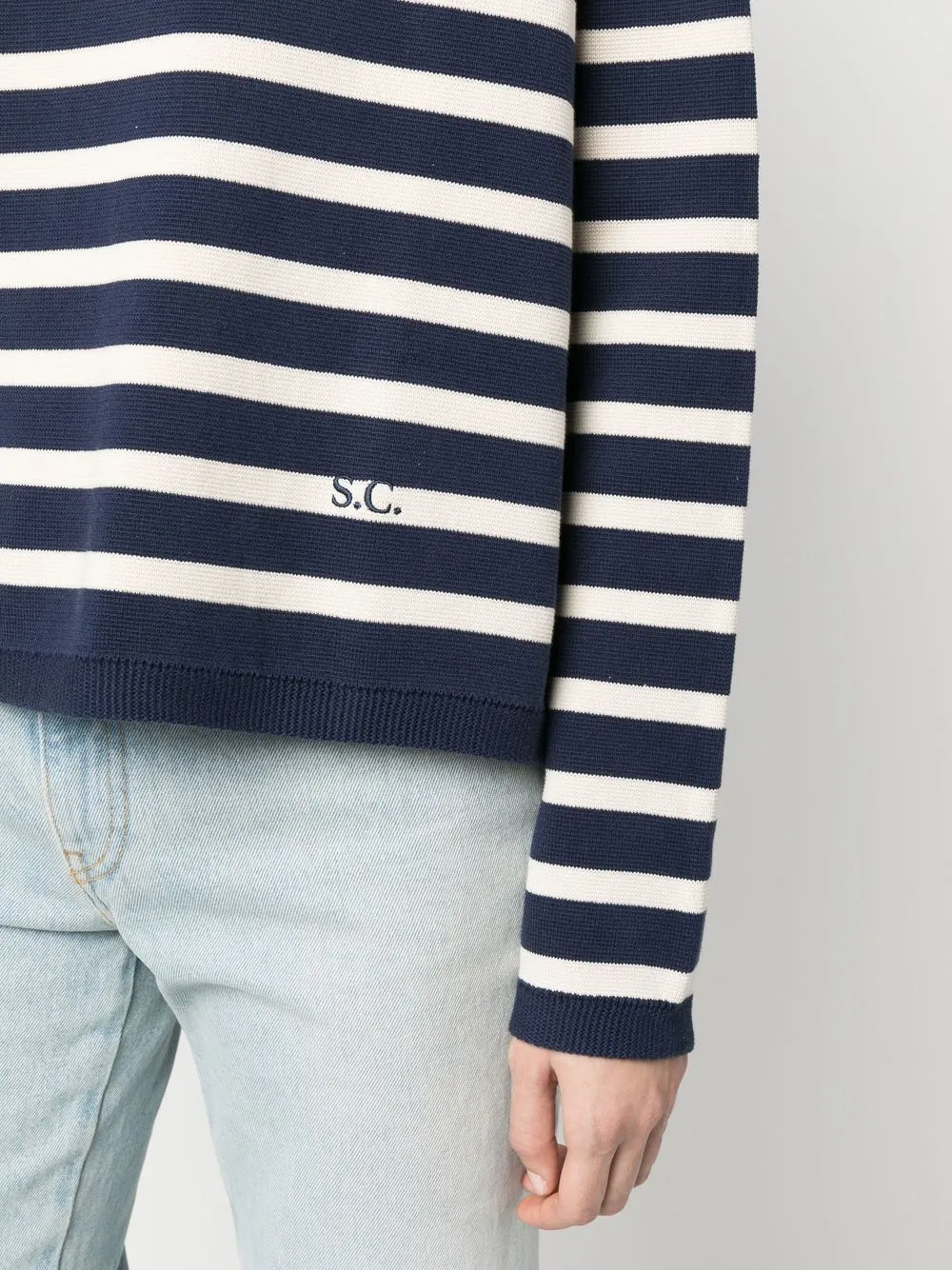 SEMICOUTURE BRETON 条纹棉毛衣