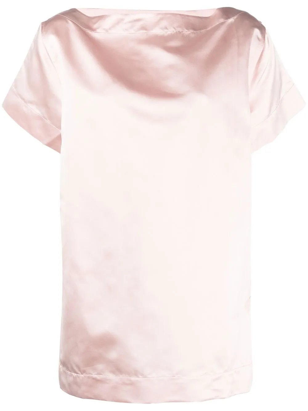 

SA SU PHI boat-neck short-sleeved silk top - Pink