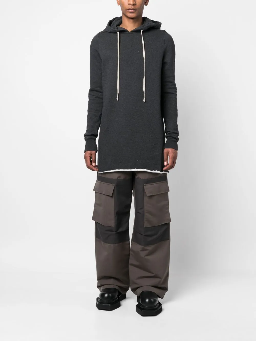 Rick Owens DRKSHDW Hoodie met contrasterend detail - Grijs