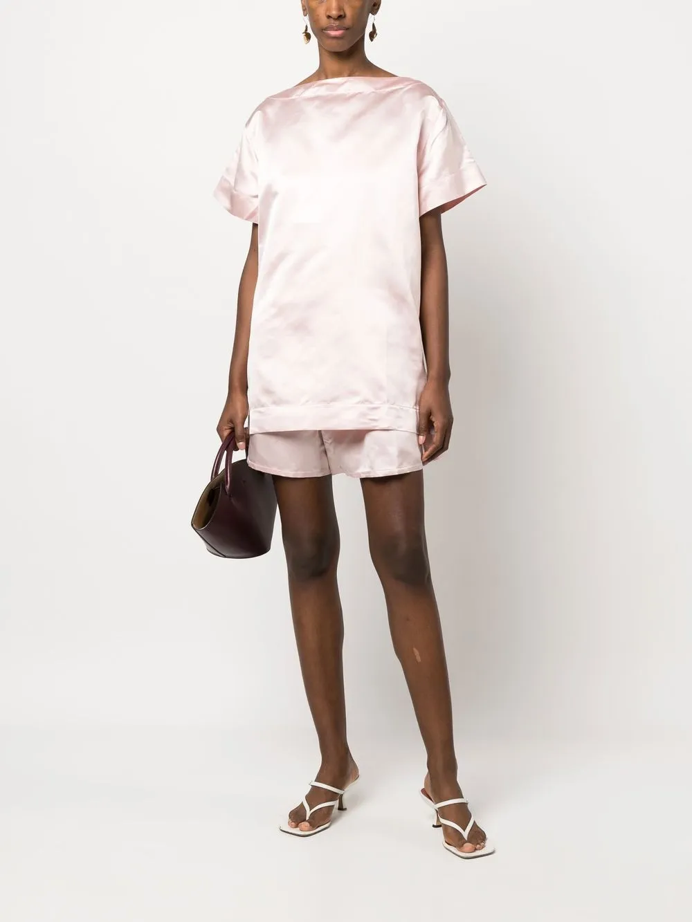 SA SU PHI Zijden shorts - Roze