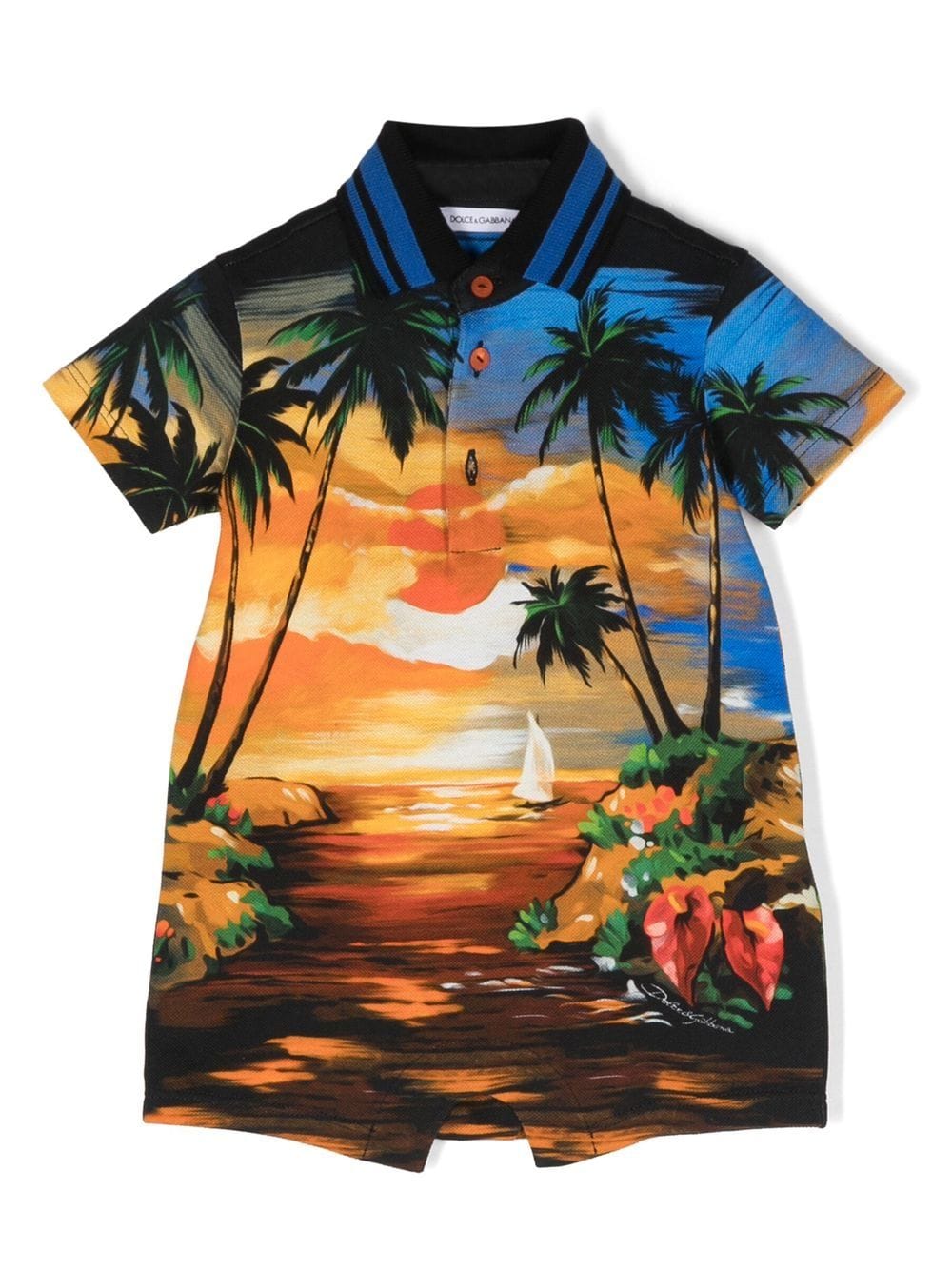 Image 1 of Dolce & Gabbana Kids Strampler mit abstraktem Print