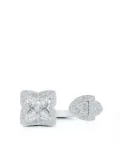 DE BEERS 18kt white gold Enchanted Lotus diamond open ring