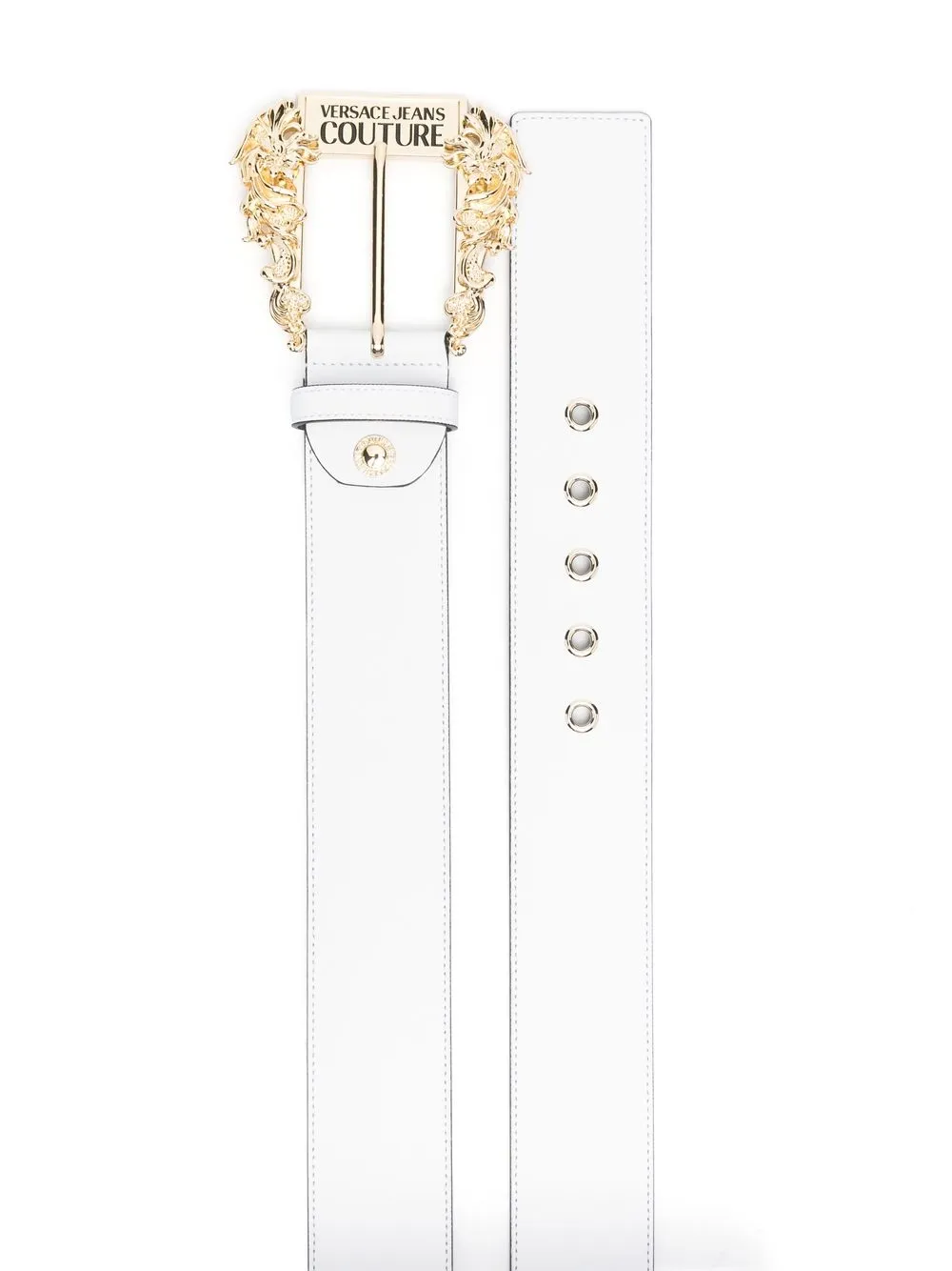 Versace Jeans Couture Leren riem - Wit