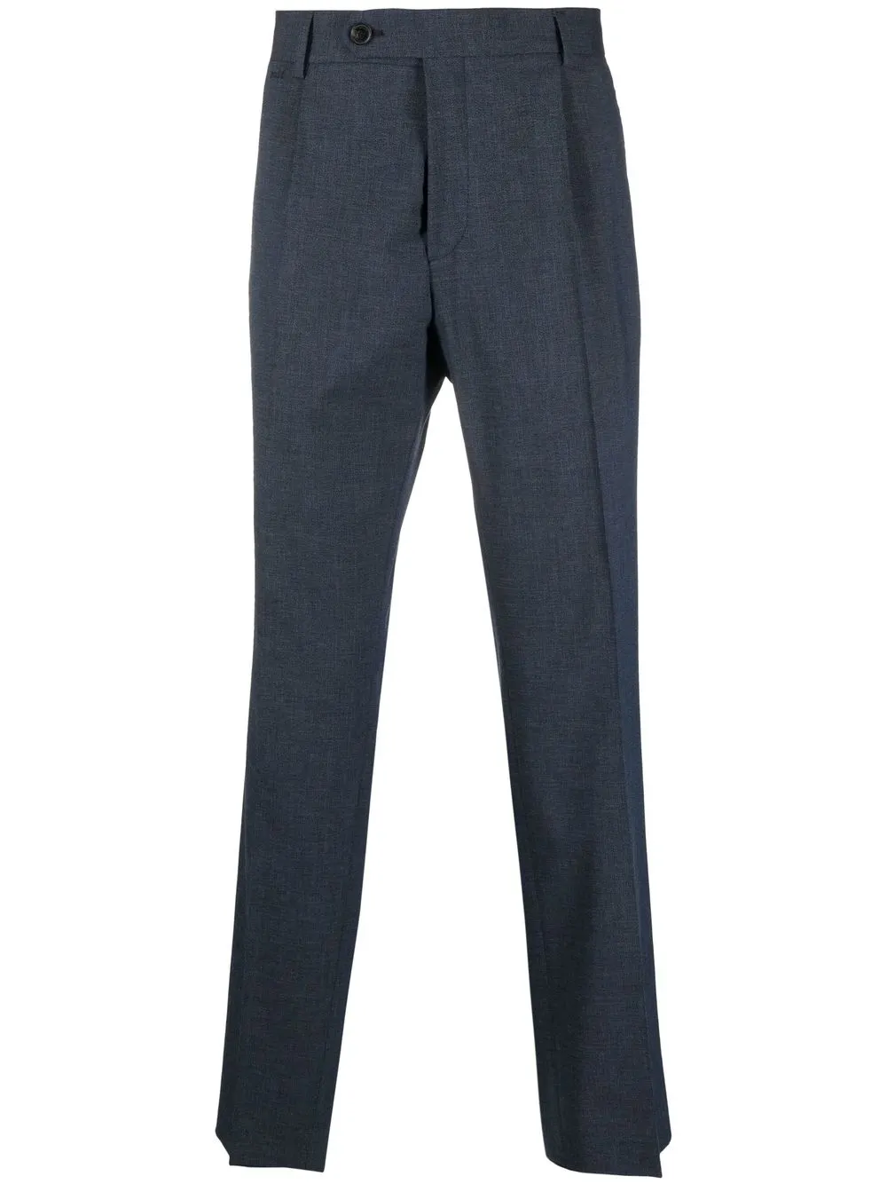 

BOSS embroidered-logo tailored trousers - Blue