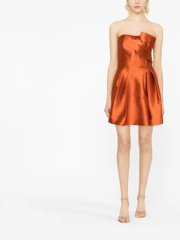 alberta ferretti satin finish mini dress Alberta Ferretti Satin Mini Dress