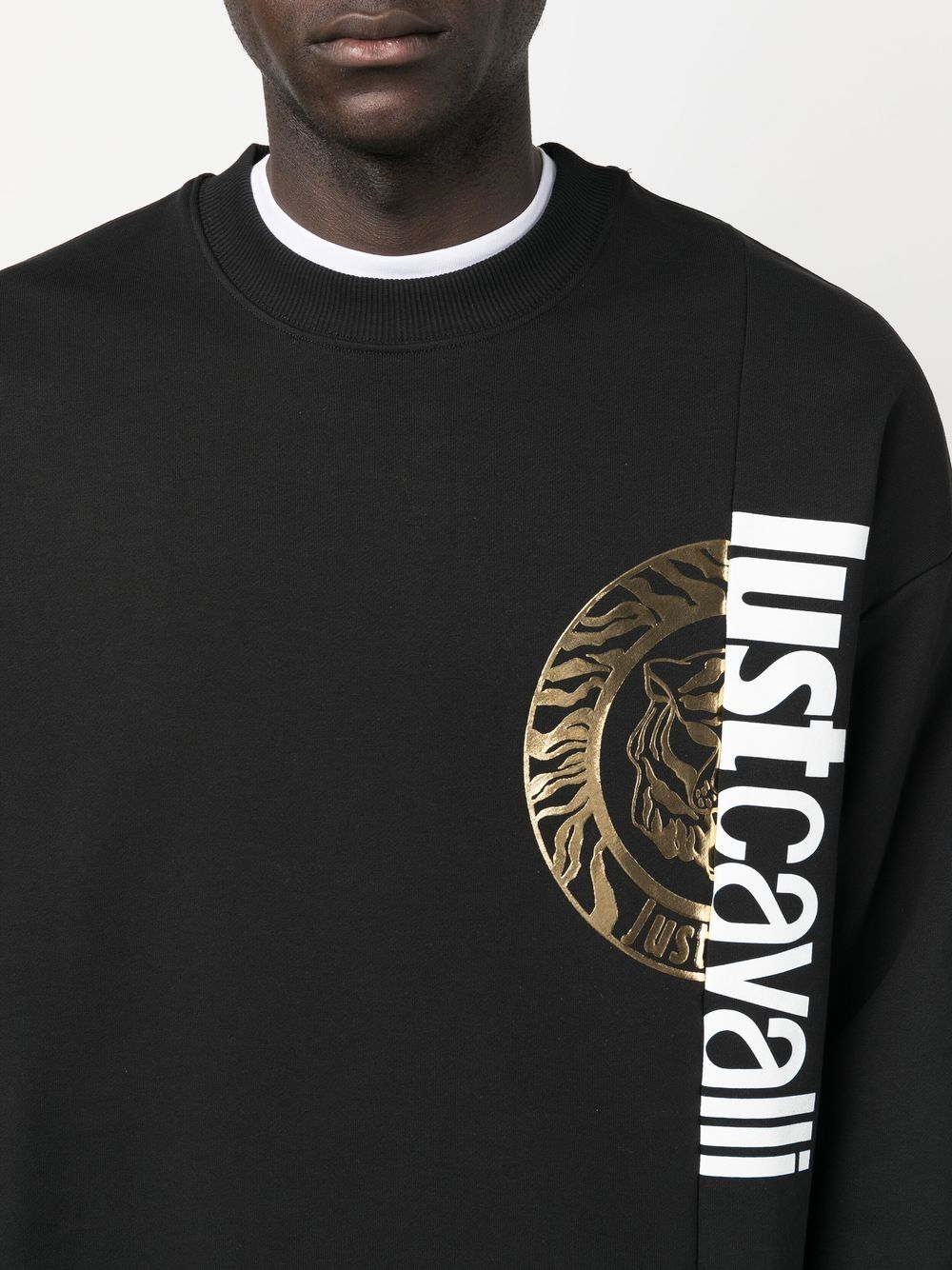 Shop Just Cavalli Logo-print Sweatshirt In Schwarz