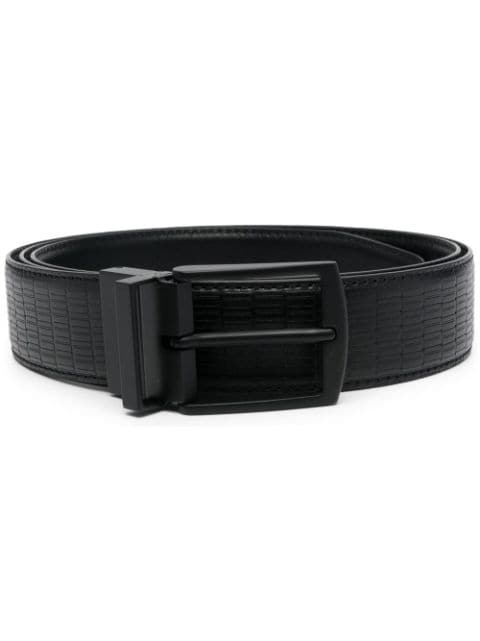 Giorgio Armani - textured-finish calf-leather belt