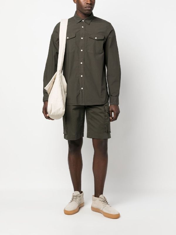 Giorgio Armani Seersucker Cargo Shorts - Farfetch