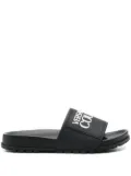 Versace Jeans Couture logo-print slides - Black