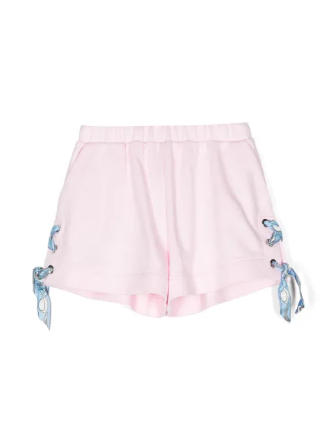 PUCCI Junior lace-up cotton shorts 
