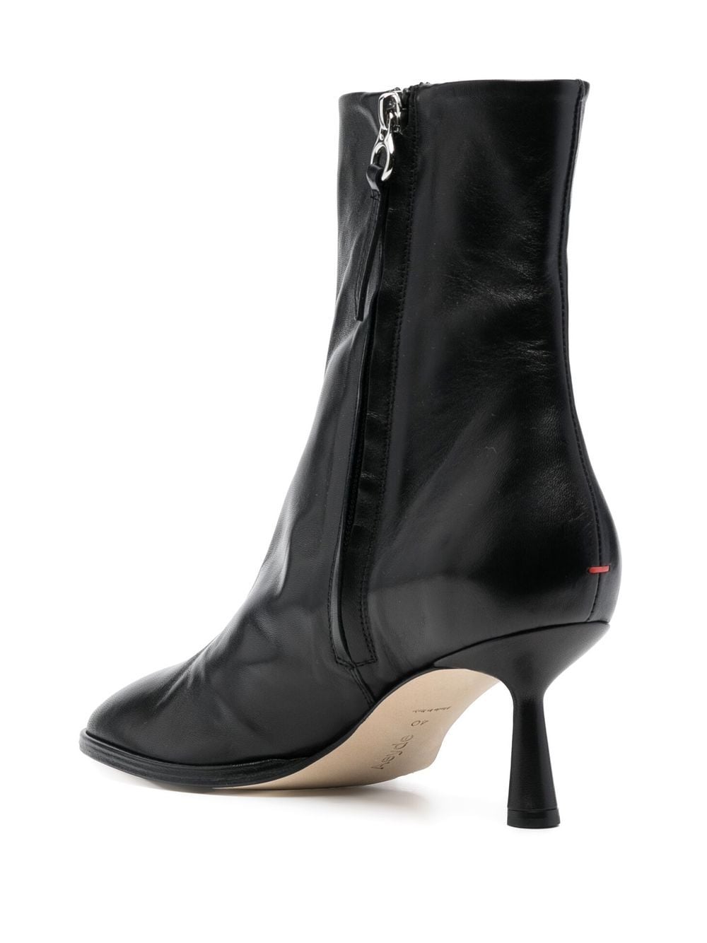 Shop Aeyde Dorothy Leather Boots In Schwarz
