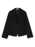 MSGM Kids logo-patch blazer - Black