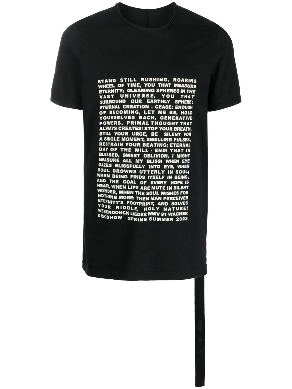 Rick Owens Drkshdw Text-print T-shirt In Schwarz