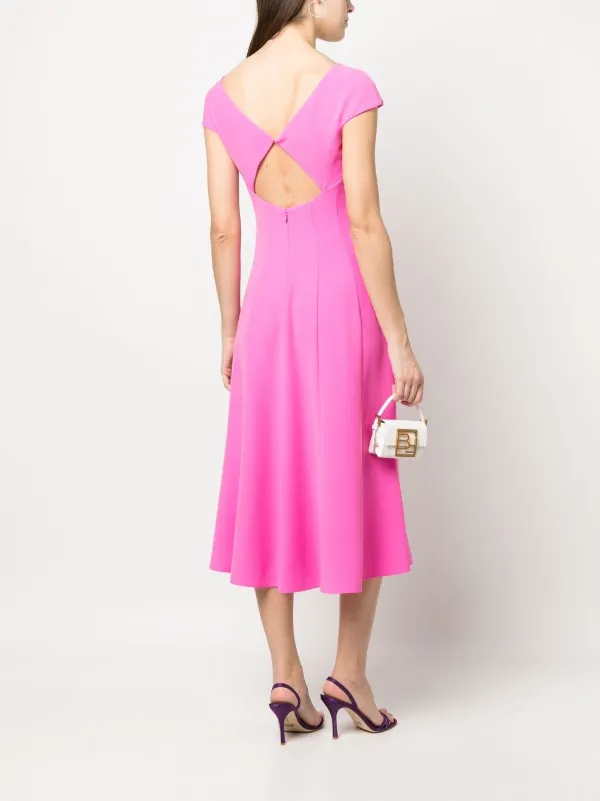 Emporio Armani Cut out-back Midi Dress | Pink | FARFETCH