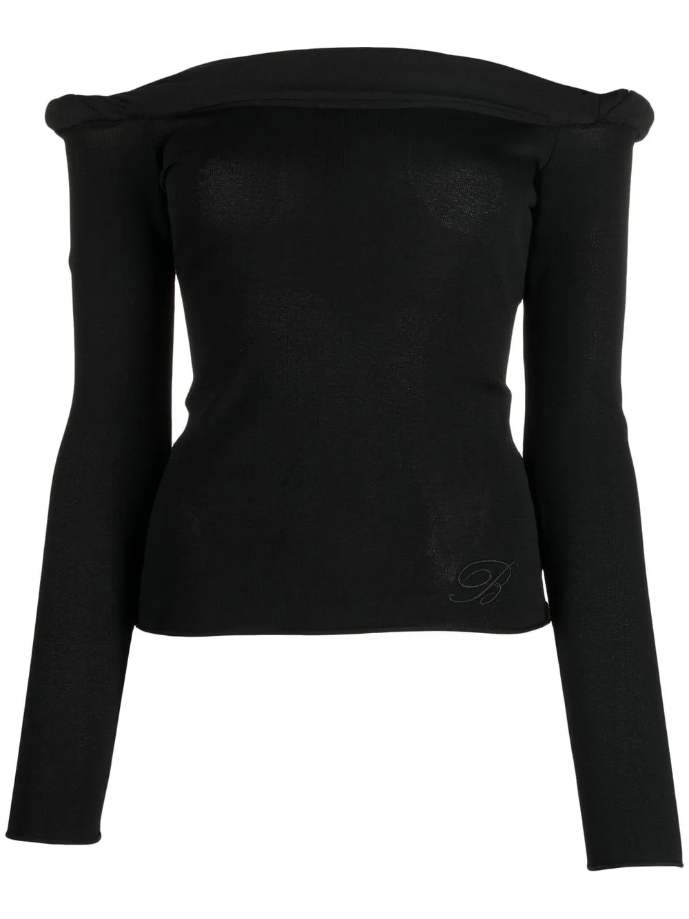 

Blumarine off-shoulder knit top - Black