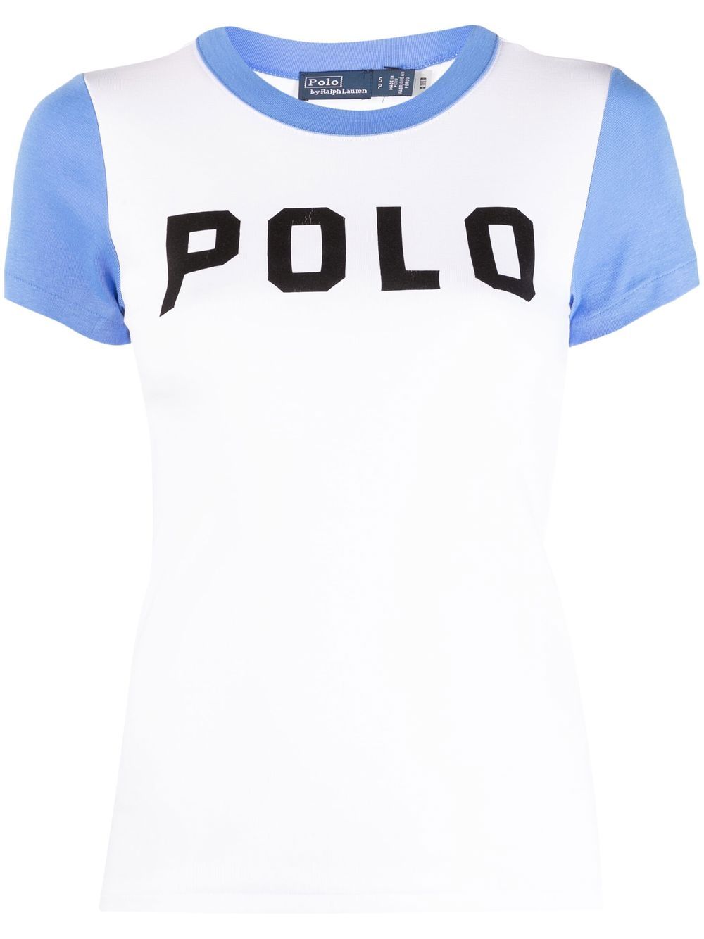 Polo Ralph Lauren Colour-block Cotton T-shirt In Weiss