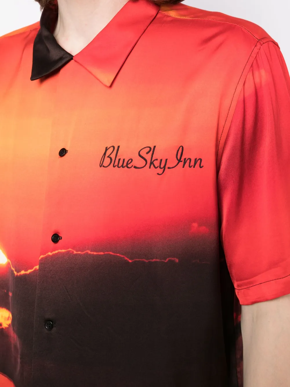 Shop Blue Sky Inn Suncloud Logo-embroidered Shirt In Orange