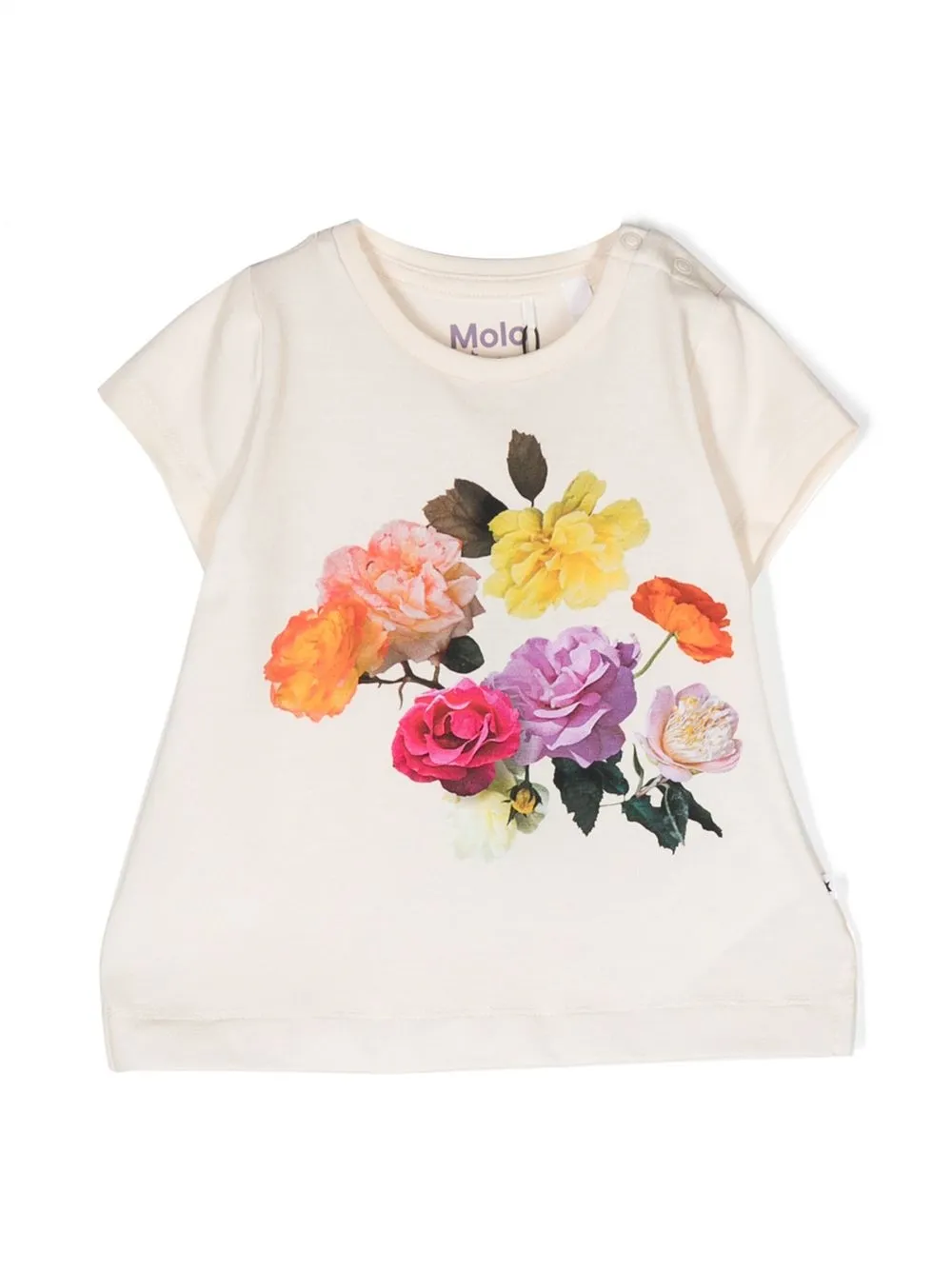 

Molo floral-print cotton T-shirt - Neutrals
