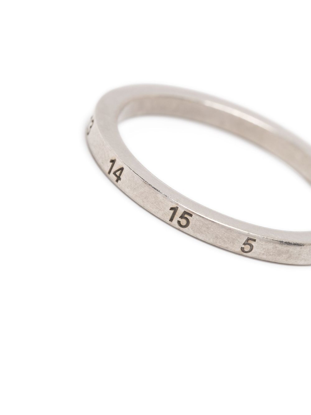 Shop Maison Margiela Numerical Engraved Ring In Silber