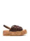 Tod's 60mm leather espadrilles - Brown