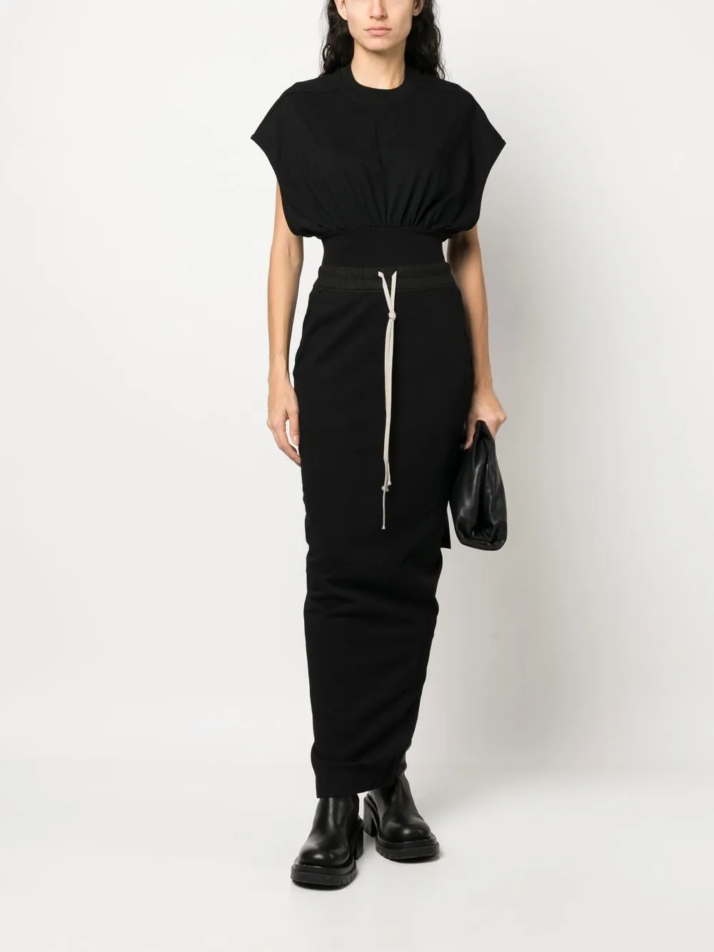 Rick Owens DRKSHDW Lange rok - Zwart